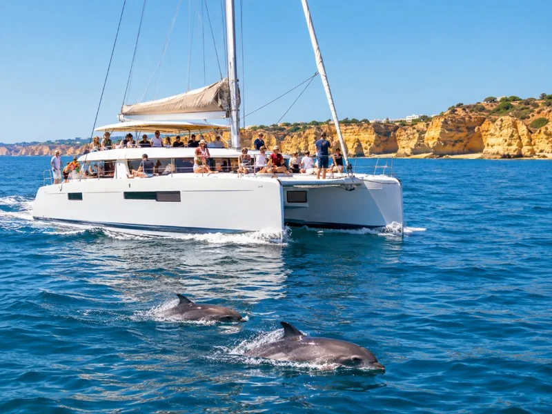 Depuis Albufeira : Excursion en bateau guidée Grottes et Dauphins
