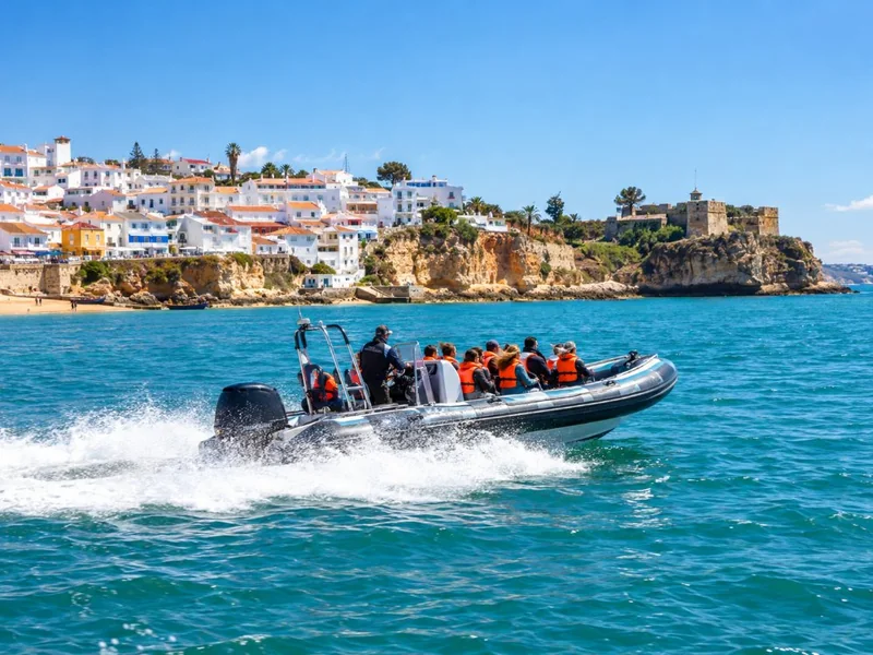 Grottes de Benagil & Plage de Marinha en bateau rapide